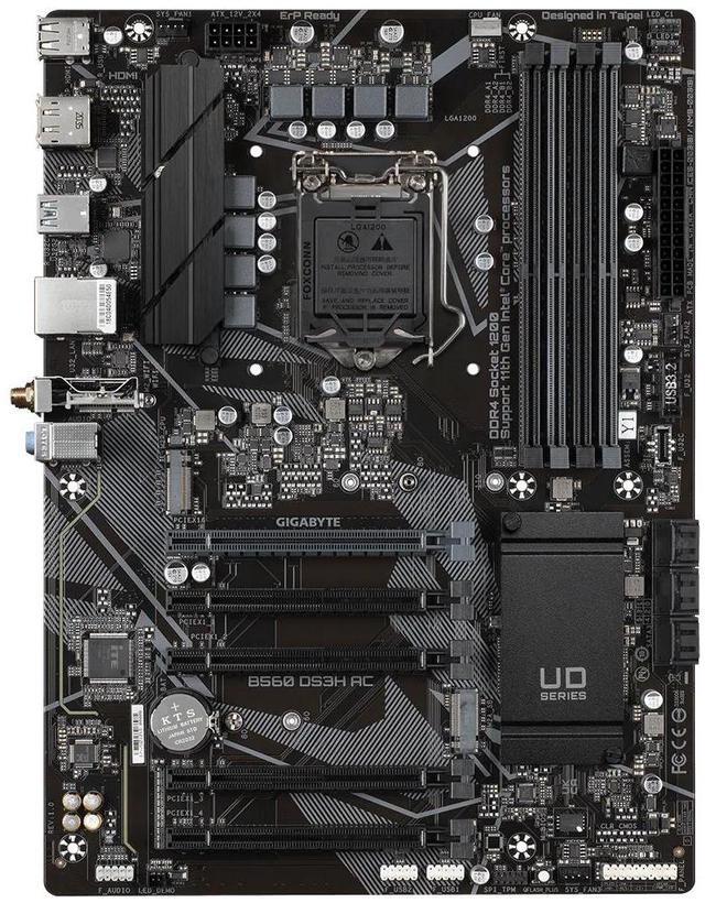 Main image of Gigabyte B560 DS3H AC Intel B560 LGA 1200 ATX Desktop Motherboard A