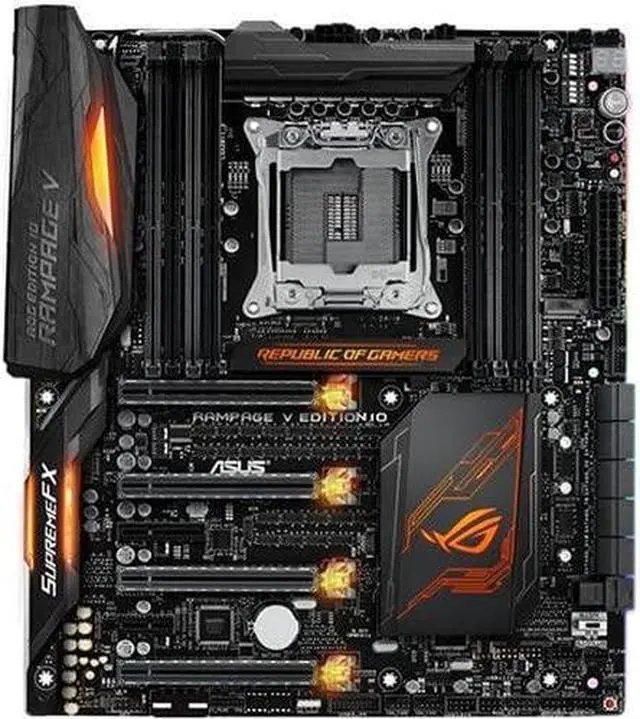Alt view image 2 of 5 - ASUS ROG RAMPAGE V EDITION 10 LGA 2011-v3 Intel X99 SATA 6Gb/s USB 3.1 Extended ATX Motherboards - Intel