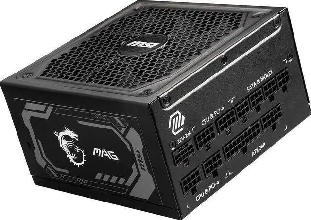 Alt view image 2 of 4 - MSI MAG A1000GL PCIE 5 1000W Power Supply Full Modular 80 Plus Gold ATX PSU