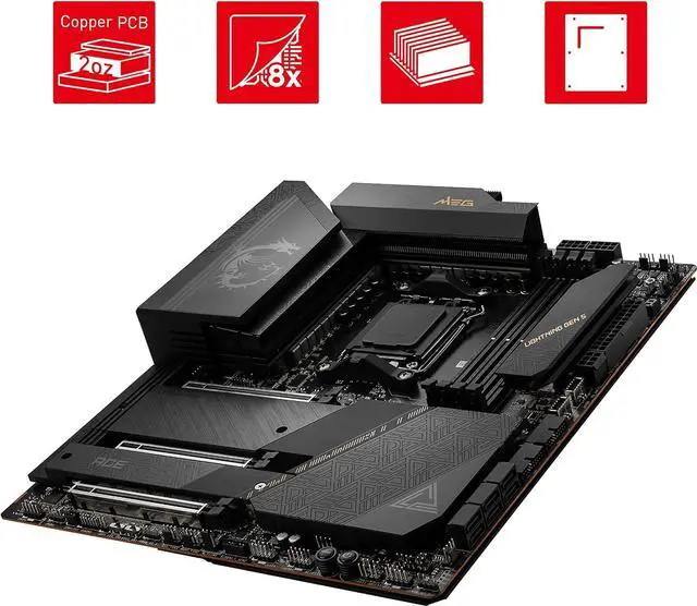 Alt view image 4 of 5 - MSI MEG X670E ACE AMD AM5 X670 Extended ATX M.2 Desktop Motherboard A