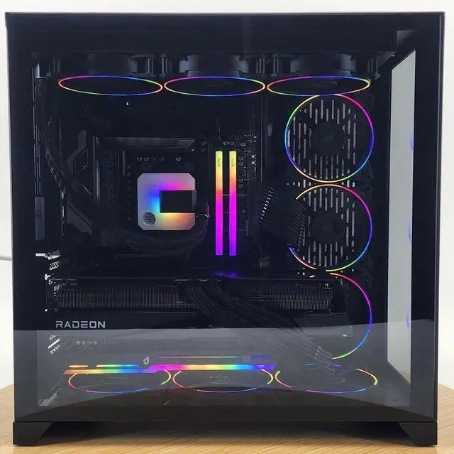 Alt view image 4 of 7 - Gaming PC Ryzen 7 9800X3D 32GB RAM 1TB SSD RX 9070 XT 16GB Windows 11 Computer