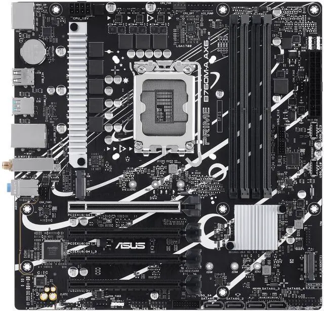Main image of ASUS PRIME B760M-A AX6 Intel LGA 1700 MicroATX Desktop Motherboard