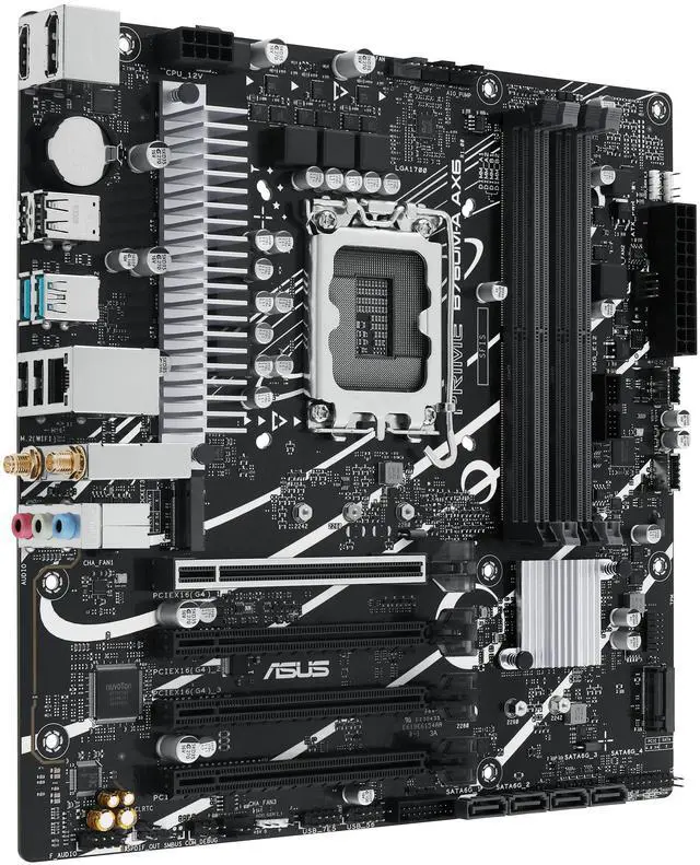 Alt view image 2 of 4 - ASUS PRIME B760M-A AX6 Intel LGA 1700 MicroATX Desktop Motherboard