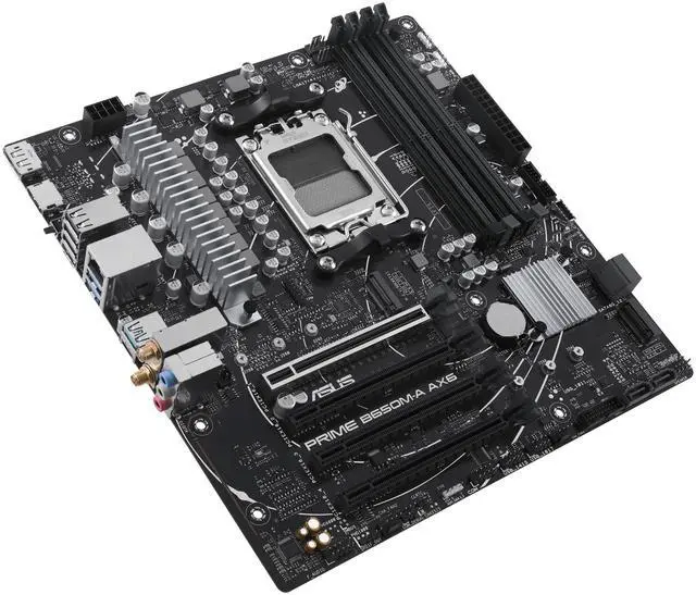 Alt view image 3 of 4 - ASUS PRIME B650M-A AX6 AMD AM5 MicroATX Desktop Motherboard