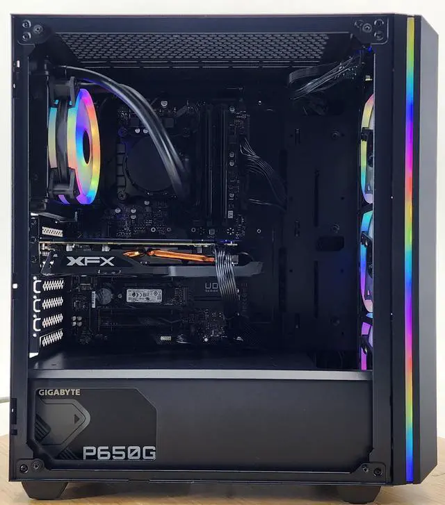 Alt view image 4 of 7 - Gaming PC i3-10100F 16GB RAM 256GB SSD RX 570 8GB Windows 11 Computer