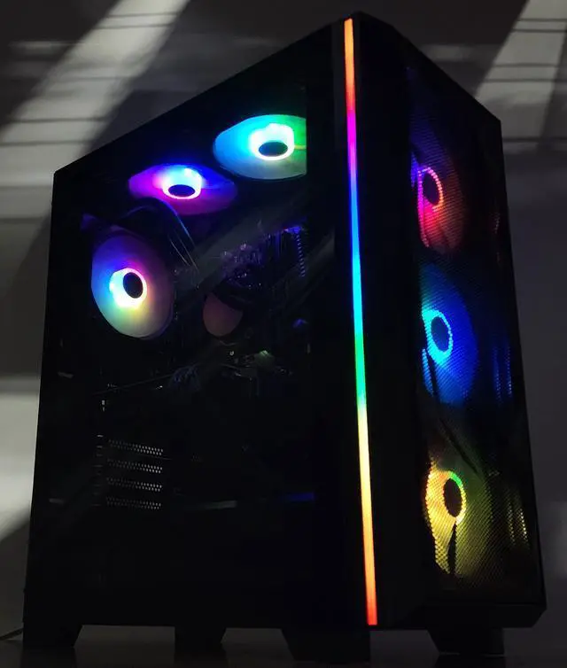Alt view image 3 of 7 - Gaming PC i7-11700F 16GB RAM 500GB SSD+1TB HDD RTX 3060 Ti 8GB Win11 Computer