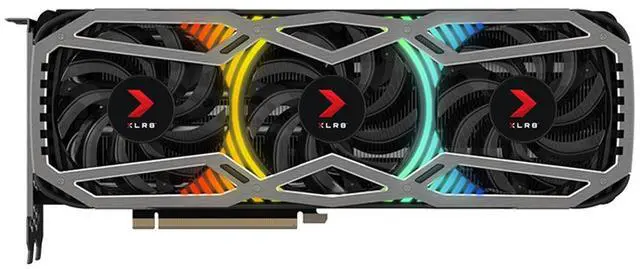 Alt view image 9 of 11 - PNY GeForce RTX 3070 8GB XLR8 Gaming REVEL EPIC-X RGB Triple Fan Graphics Card, VCG30708TFXPPB