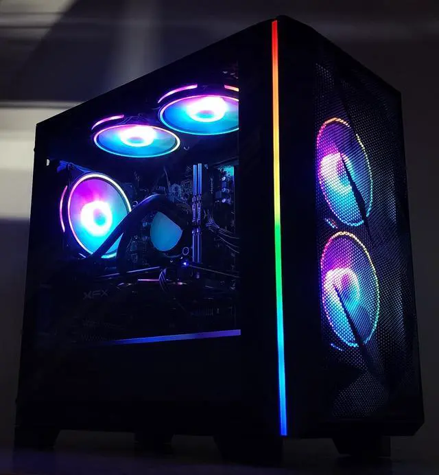 Alt view image 3 of 7 - Gaming PC i3-10105F 16GB RAM 500GB SSD RX 580 8GB Windows 11 Computer