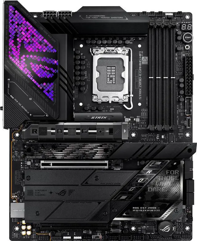 Alt view image 5 of 8 - ASUS ROG STRIX Z890-E GAMING WIFI Intel® Z890 LGA 1851 ATX motherboard, Advanced AI PC-ready, 18+2+1+2 stages, DDR5, WiFi 7, 7x M.2, Thunderbolt 4, USB Type-C®, AI Overclocking, Cooling & Networking