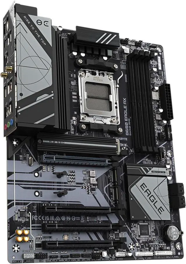 Alt view image 7 of 9 - GIGABYTE B650 EAGLE AX AM5 LGA 1718 AMD B650 ATX , DDR5 Triple M.2, PCIe 5.0, USB 3.2 Gen2x2 Type-C, AMD Wi-Fi 6E, Realtek GbE LAN