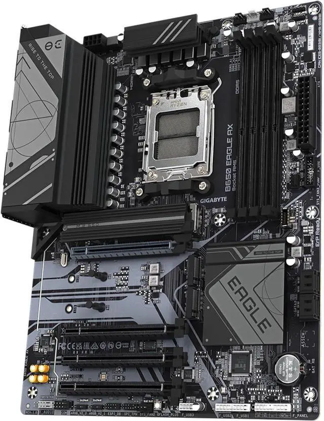 Alt view image 8 of 9 - GIGABYTE B650 EAGLE AX AM5 LGA 1718 AMD B650 ATX , DDR5 Triple M.2, PCIe 5.0, USB 3.2 Gen2x2 Type-C, AMD Wi-Fi 6E, Realtek GbE LAN
