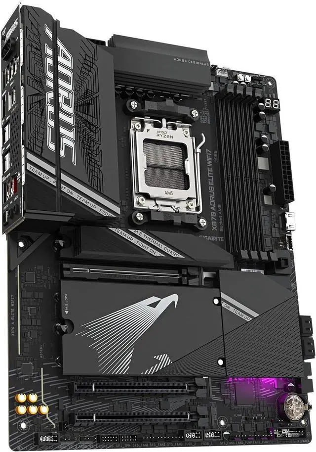 Alt view image 7 of 8 - GIGABYTE X870 AORUS ELITE WIFI7 AM5 LGA 1718, ATX, DDR5, 4x M.2, PCIe 5.0, USB4, Wi-Fi 7, 2.5GbE LAN, EZ-Latch