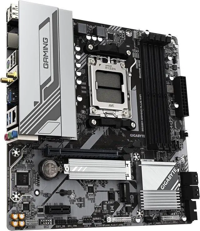 Alt view image 7 of 8 - GIGABYTE B650M GAMING PLUS WIFI AM5 LGA 1718 AMD B650 M-ATX, DDR5, PCIe 4.0 M.2, PCIe 4.0, USB 3.2 Gen 1 Type-C, Wi-Fi 6E, 2.5GbE LAN