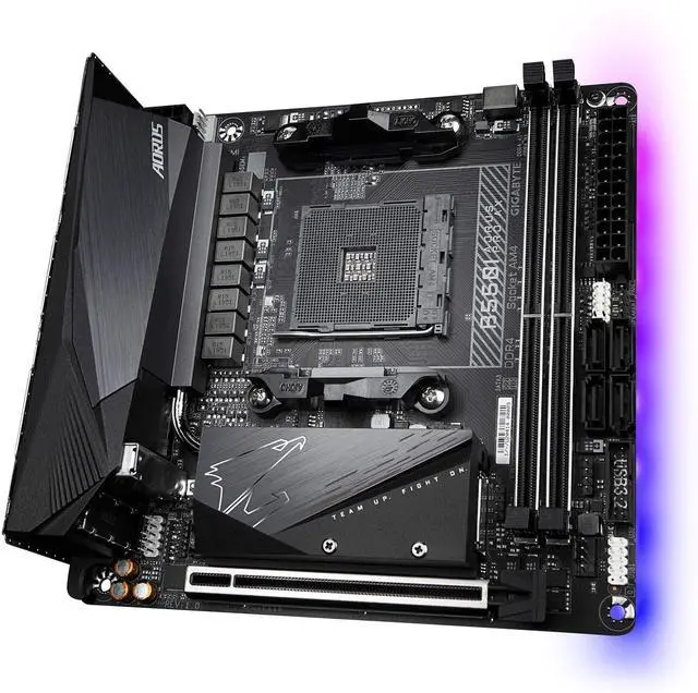 Alt view image 9 of 11 - GIGABYTE B550I AORUS PRO AX AM4 AMD B550 Mini-ITX Motherboard with Dual M.2, SATA 6Gb/s, USB 3.2 Gen 1, WIFI 6, 2.5 GbE LAN, PCIe 4.0