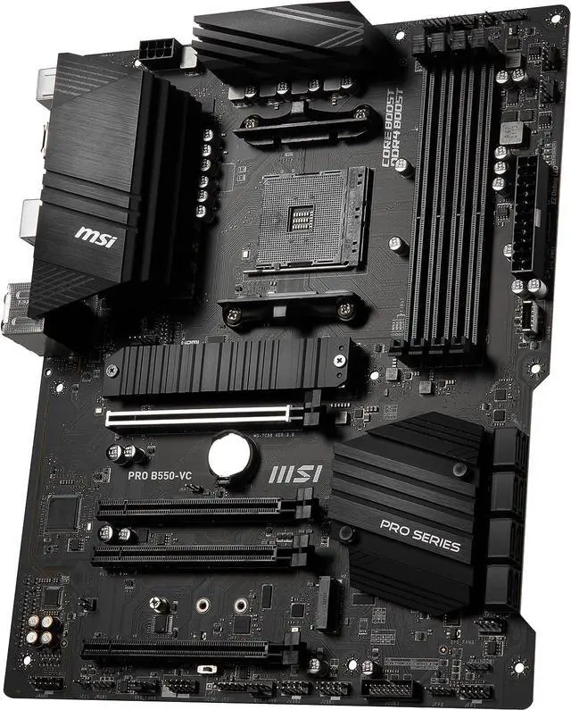 Alt view image 10 of 12 - MSI PRO PRO B550-VC AM4 AMD B550 SATA 6Gb/s ATX AMD Motherboard