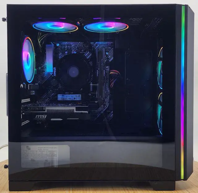 Alt view image 4 of 7 - Gaming PC Ryzen 3 4100 16GB RAM 500GB SSD GTX 1650 4GB Windows 11 Computer
