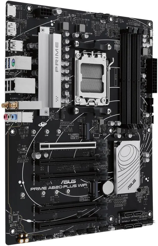 Alt view image 2 of 4 - ASUS PRIME A620-PLUS WIFI AMD AM5 DDR5 ATX Desktop Motherboard