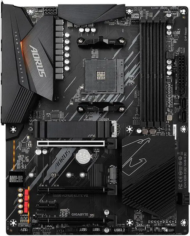 Alt view image 6 of 9 - GIGABYTE B550 AORUS ELITE AX V2 AM4 AMD B550 ATX Motherboard with Dual M.2, SATA 6Gb/s, USB 3.2 Gen 2, 2.4/5 GHz Dual-Band, 2.5 GbE LAN, PCIe 4.0