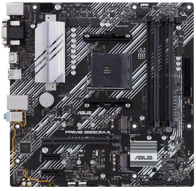 Alt view image 7 of 12 - ASUS Prime B550M-A/CSM AMD AM4 (3rd Gen Ryzen) microATX Commercial Motherboard (PCIe 4.0, ECC Memory, 1Gb LAN, HDMI 2.1/D-Sub, 4K@60HZ, TPM, ASUS Control Center Express)