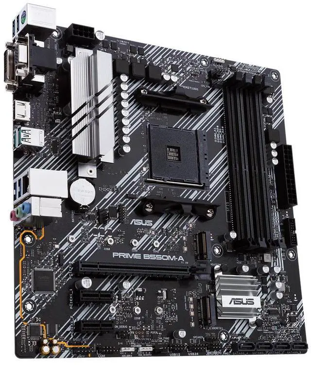 Alt view image 9 of 12 - ASUS Prime B550M-A/CSM AMD AM4 (3rd Gen Ryzen) microATX Commercial Motherboard (PCIe 4.0, ECC Memory, 1Gb LAN, HDMI 2.1/D-Sub, 4K@60HZ, TPM, ASUS Control Center Express)