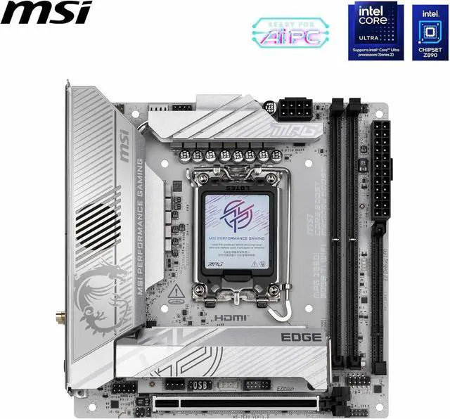 Main image of MPG Z890I EDGE TI WIFI Intel LGA 1851 DDR5 Mini-ITX Desktop Motherboard