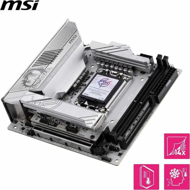 Alt view image 3 of 3 - MPG Z890I EDGE TI WIFI Intel LGA 1851 DDR5 Mini-ITX Desktop Motherboard