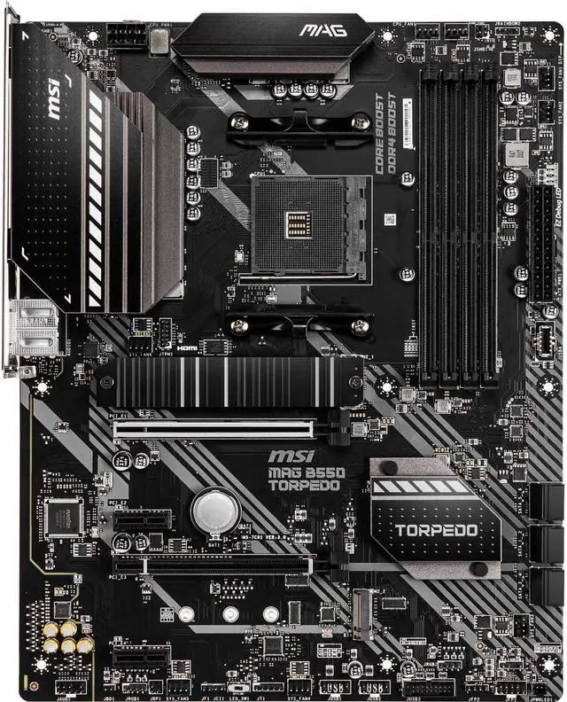 Alt view image 6 of 9 - MSI MAG B550 TORPEDO AM4 AMD B550 SATA 6Gb/s ATX AMD Motherboard