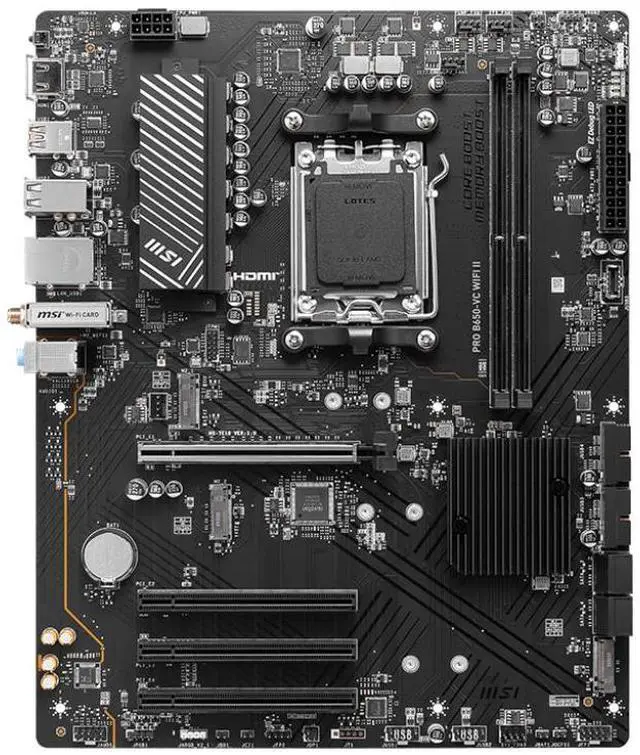 Main image of MSI PRO B650-VC WIFI II AMD AM5 DDR5 ATX Desktop Motherboard