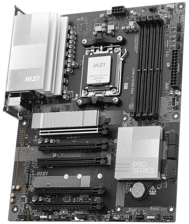 Alt view image 3 of 4 - MSI PRO B840-P WIFI AMD AM5 DDR5 ATX Desktop Motherboard