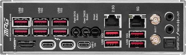 Alt view image 4 of 4 - MSI MPG Z890 CARBON WIFI Intel LGA 1851 DDR5 ATX Desktop Motherboard