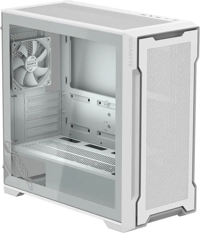 Alt view image 2 of 4 - GIGABYTE C102 Glass ICE White Mid Tower PC Tempered Glass Gaming Computer Case