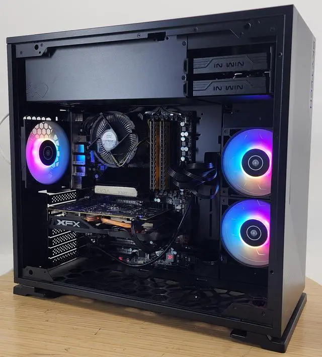 Alt view image 2 of 7 - Gaming PC i7-950 16GB RAM 128GB SSD + 1TB HDD RX 470 8GB Windows 11 Computer