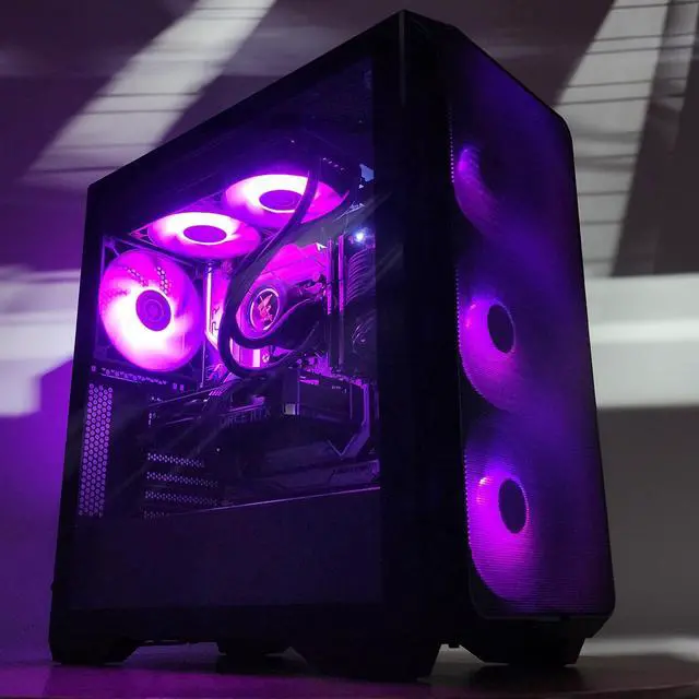 Alt view image 3 of 7 - Gaming PC i5-14400F 16GB RAM 1TB SSD RTX 4060 Ti 16GB Windows 11 Computer