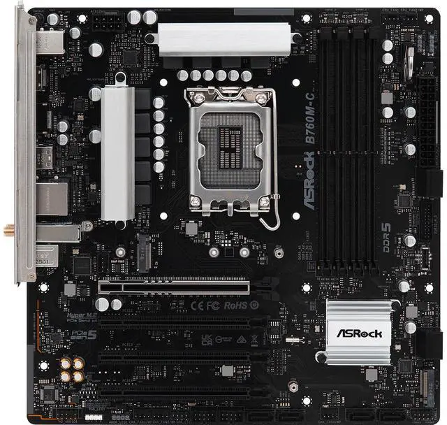 Main image of ASRock B760M-C Intel LGA 1700 DDR5 Micro ATX Desktop Motherboard