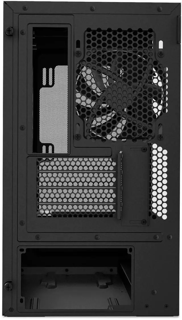 Alt view image 11 of 11 - NZXT H3 Flow  Micro-ATX PC Case  Optimized Airflow  Includes 1 x 120mm Rear Fan  Supports Full-Sized GPUs  Fits 280mm Front, 240mm Top Radiator   Back-Connect Motherboard  Black