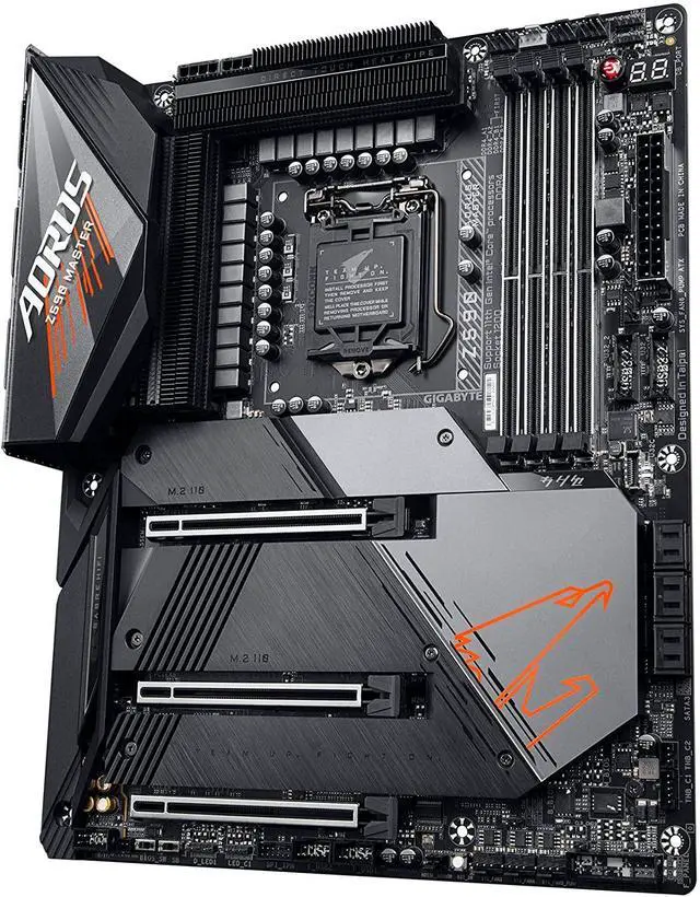 Alt view image 7 of 10 - GIGABYTE Z590 AORUS MASTER LGA 1200 Intel Z590 ATX Motherboard with Triple M.2, PCIe 4.0, USB 3.2 Gen2X2 Type-C, Intel WIFI 6E, AQUANTIA 10GbE LAN