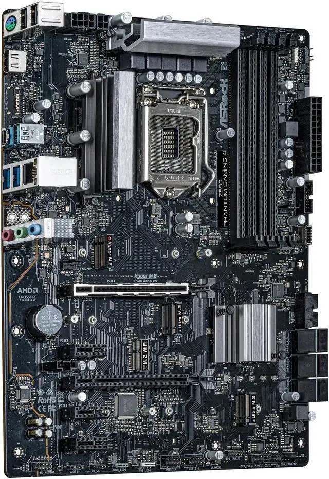 Alt view image 2 of 4 - ASRock Z590 Phantom Gaming 4 LGA 1200 Intel Z590 ATX Intel Desktop Motherboard