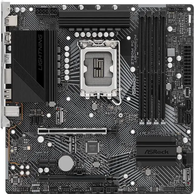 Alt view image 2 of 4 - ASRock Z790 PG Lightning-D4 Intel LGA 1700 DDR4 Desktop Motherboard