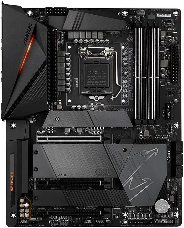 Alt view image 6 of 9 - GIGABYTE Z590 AORUS PRO AX LGA 1200 Intel Z590 ATX Motherboard with 4 x M.2, PCIe 4.0, USB 3.2 Gen2X2 Type-C, Intel WIFI 6, 2.5GbE LAN