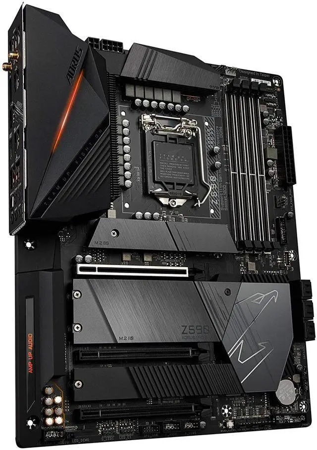 Alt view image 8 of 9 - GIGABYTE Z590 AORUS PRO AX LGA 1200 Intel Z590 ATX Motherboard with 4 x M.2, PCIe 4.0, USB 3.2 Gen2X2 Type-C, Intel WIFI 6, 2.5GbE LAN