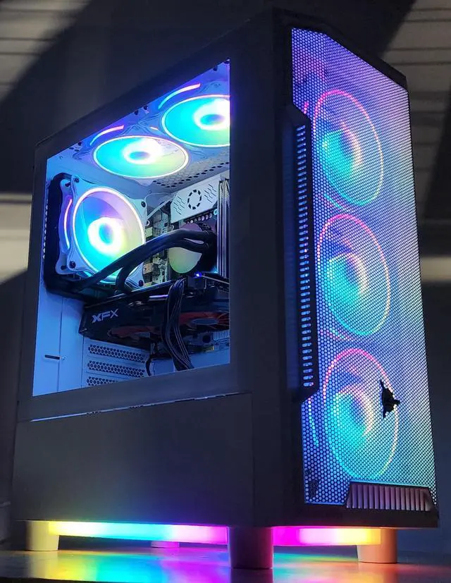 Alt view image 3 of 7 - Gaming PC i7-5930K 16GB RAM 128GB SSD + 1TB HDD RX 580 8GB Windows 11 Computer