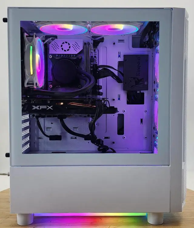 Alt view image 4 of 7 - Gaming PC i7-5930K 16GB RAM 128GB SSD + 1TB HDD RX 580 8GB Windows 11 Computer