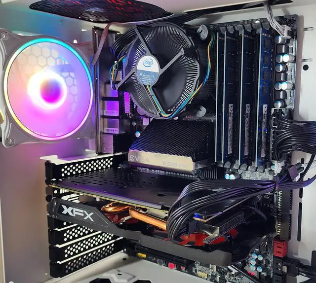 Alt view image 2 of 7 - Gaming PC i7-950 32GB RAM 128GB SSD + 1TB HDD RX 580 8GB Windows 11 Computer