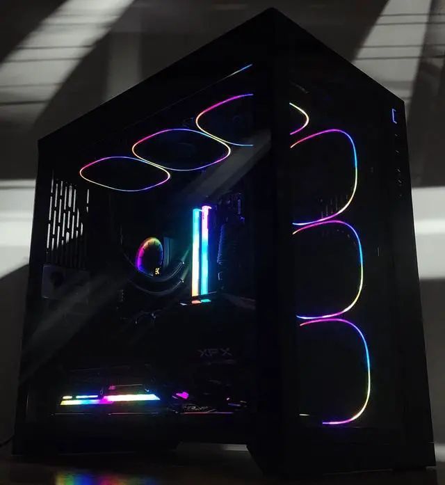 Alt view image 3 of 7 - Gaming PC Ryzen 7 7800X3D 32GB RAM 2TB SSD RX 9070 XT 16GB Windows 11 Computer