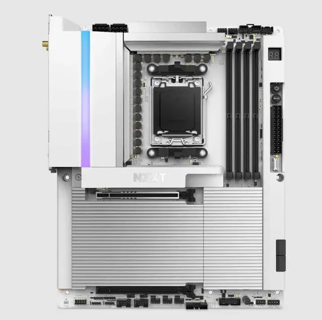 Main image of NZXT N9 X870E White AMD X870E AM5 ATX DDR5 Desktop Motherboard