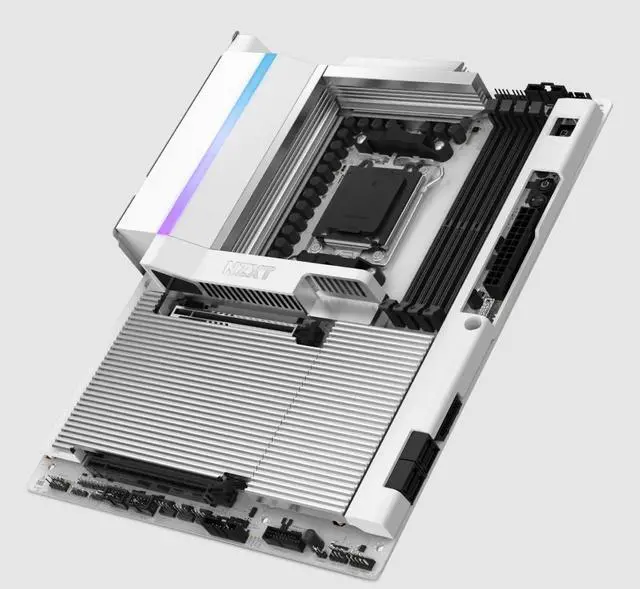 Alt view image 2 of 3 - NZXT N9 X870E White AMD X870E AM5 ATX DDR5 Desktop Motherboard
