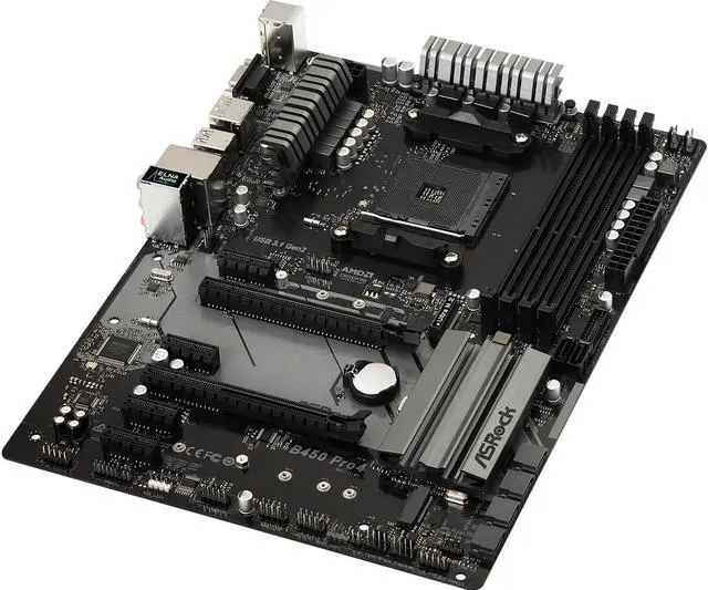 Alt view image 7 of 9 - ASRock B450 PRO4 AM4 AMD B450 SATA 6Gb/s USB 3.1 HDMI ATX AMD Motherboard