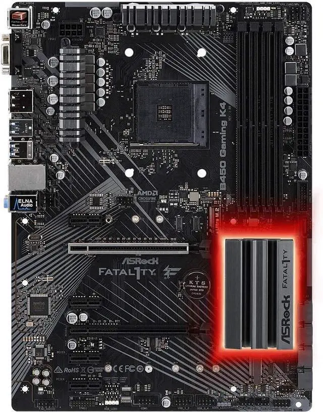 Main image of ASRock Fatal1ty B450 Gaming K4 AMD AM4 ATX DDR4 Desktop Motherboard