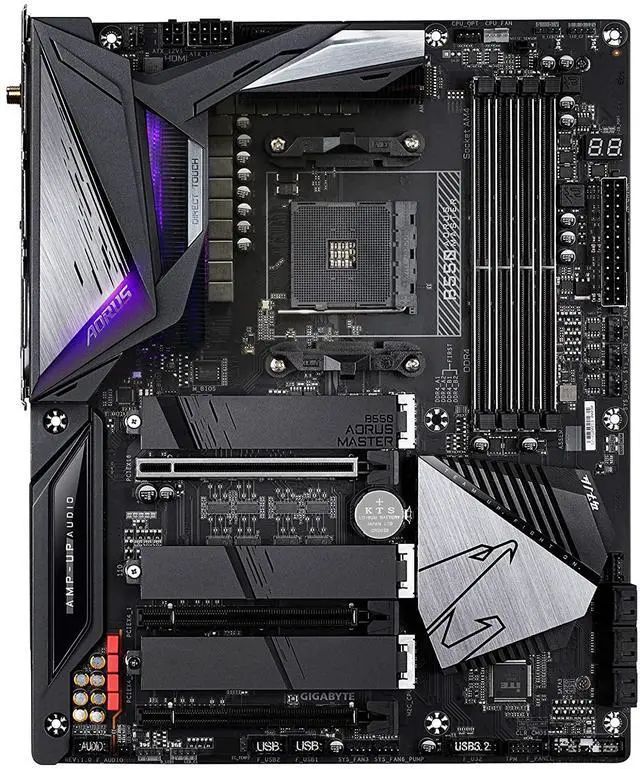 Alt view image 9 of 12 - GIGABYTE B550 AORUS MASTER AM4 AMD B550 ATX Motherboard with Triple M.2, SATA 6Gb/s, USB 3.2 Gen 2, WIFI 6, 2.5 GbE LAN, PCIe 4.0