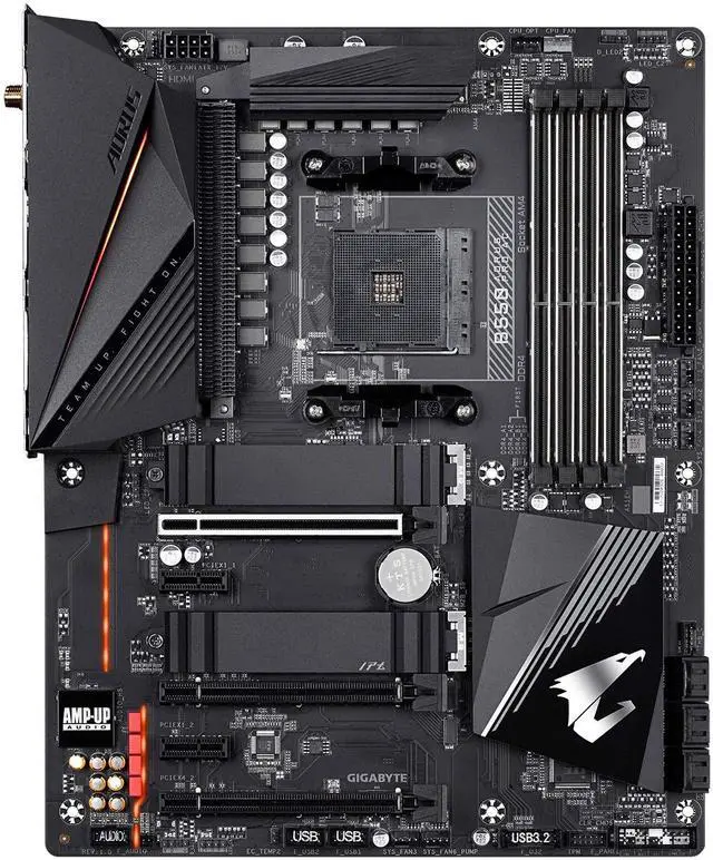 Alt view image 8 of 11 - GIGABYTE B550 AORUS PRO AC AM4 AMD B550 ATX Motherboard with Dual M.2, SATA 6Gb/s, USB 3.2 Gen 2, Intel 802.11ac, 2.5 GbE LAN, PCIe 4.0
